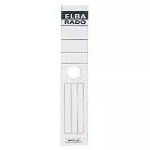 ELBA Etichete albe autoadezive pentru biblioraft suspendabil 59 x 290 mm, 10/set