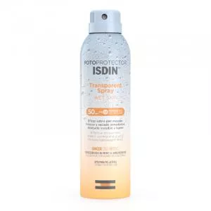 ISDIN Spray transparent protectie solara SPF50 pentru corp, Wet Skin Fotoprotector, 250ml