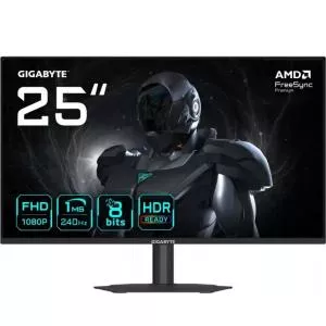 Gigabyte Monitor SS IPS LED 24.5inch G25F2A, Full HD (1920 x 1080), HDMI, DisplayPort, Boxe, Pivot (Negru)