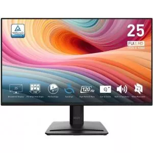 MSI Monitor IPS LED 24.5inch PRO MP252 E2, Full HD (1920 x 1080), HDMI, DisplayPort, Boxe, 120 Hz, 1 ms (Negru)