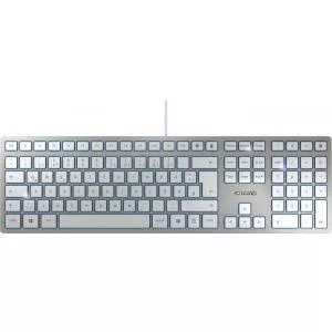 Cherry KC 6000 Slim Tastatură cu fir, USB, GB (UK) Layout, argintie