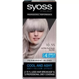 Syoss Professional Performance Permanent Blond Cool and Ashy Anti-Yellow Effect Baseline 10_55 Ultra Platinum Blond