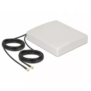 Delock Antena exterioara LTE MIMO 2 x SMA Plug 8 dBi directionala + cablu RG-58 5m 89890