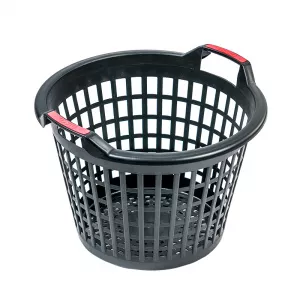 POLONIA Cos pentru depozitare/transport, 25 l, 290 x 420 x 285 mm, plastic, Negru 35576