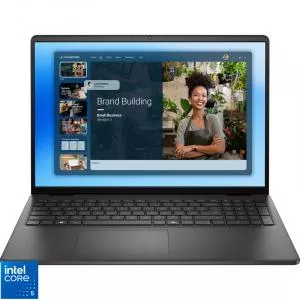 Dell 16'' DC16250, FHD+, Procesor Intel® Core™ 5 120U (12M Cache, up to 5.00 GHz), 16GB DDR5, 512GB SSD, Intel Graphics, Linux, Carbon Black, 3Yr ProSupport