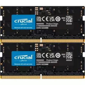 Crucial Kit Memorii SO-DIMM CT2K64G56C46S5, 128 GB, DDR5-5600 MHz, CL 46, Dual Channel