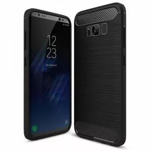 Techsuit Husa pentru Samsung Galaxy S8 Plus - Carbon Silicone - Black
