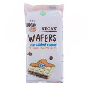 Super Fudgio Napolitane cu cacao si alune de padure fara zahar, bio 120 g