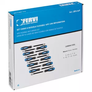 FERVI Set surubelnite cu cap tubular CBF1/10P