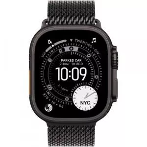Apple Smartwatch Watch Ultra 3 49mm LTE Titanium Milanese Black Band L, 1.98