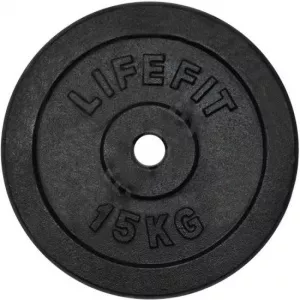 DHS Disc de otel, 15 kg, 29.8 x 29.8 x 4 cm, Negru 529FKOT3015