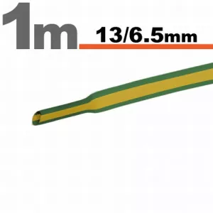 Handy Tub termocontractibil Galben-verde     13   6,5 mm
