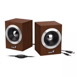 Genius SP-HF280, 2.0, 6W, lemn, maro