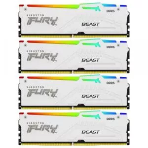 Kingston Fury Beast RGB White  128GB, DDR5-5600MHz, CL40  KF556C40BWAK4-128