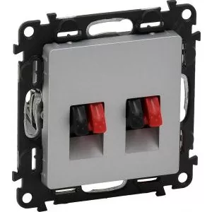 Legrand Priza dubla difuzor VALENA LIFE Aluminiu 753378  -
