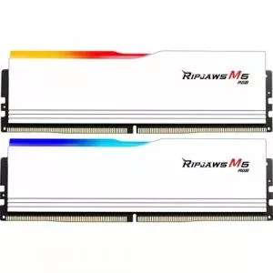 G.Skill Kit Memorie Ripjaws M5 RGB White Intel XMP / AMD EXPO 3.0 32GB, DDR5-6000MHz, CL36, Dual Channel