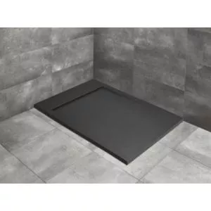 Roca Cadita dus dreptunghiulara Radaway Teos F 130 x 80 x H4 cm, decupabila, antracit