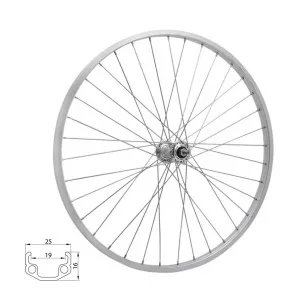 Force Roata fata 28 RMX 219 622x19 argintie butuc