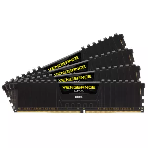 Corsair VENGEANCE® LPX 32GB (4 x 8GB) DDR4 DRAM 4000MHz C19 Memory Kit - Black CMK32GX4M4K4000C19