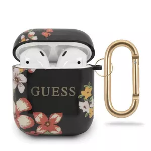 Guess Husa Airpods Generation 1/2 Flower Collection Negru