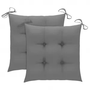 vidaXL Perne de scaun, 2 buc., gri, 40 x 40 x 7 cm, textil