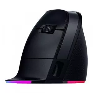 Razer Mouse Wireless Pro Click V2 Vertical, HyperSpeed 2.4GHz/Bluetooth/USB-C, 30000 DPI, Senzor Focus Pro 30K, Chroma RGB (Negru)