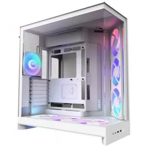 NZXT Carcasa H9 Flow RGB+ Dual-Chamber, Middle Tower, Fara sursa (Alb)