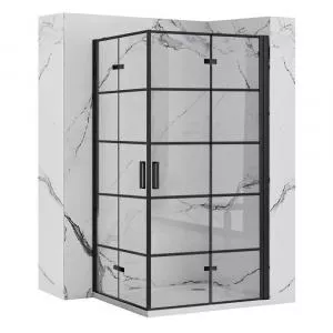 Rea Cabina de dus patrata pliabila Molier 90x90 negru