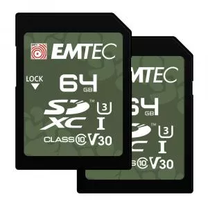 EMTEC Card memorie SD 64GB UHS-I U3 V30 Outdoor 2 pcs