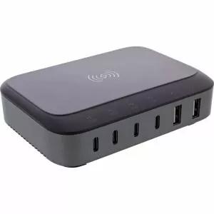 InLine Statie de incarcare (incarcator priza) 4 x USB Type C / 2 x USB-A GaN 100W / Wireless Charging 15W 31517K