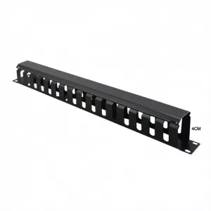 Value Front Panel 19 1U cu organizator pentru cabluri 40x40mm RAL7035 Negru 26.99.0304