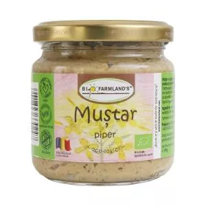Biofarmland Mustar cu Piper ecologic - 195g
