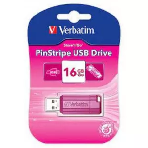 Verbatim PinStripe USB Drive 16GB Hot Pink 49067