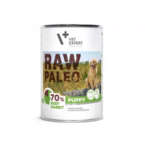 Raw Paleo Puppy carne de vita si iepure, 400 g