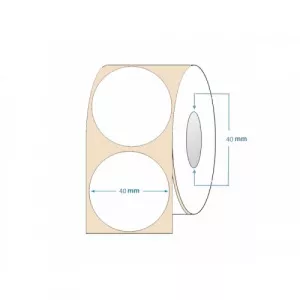 ZINTA Role etichete de plastic albe 40x40mm, 1000 et./rola - 40X40X1000-PP