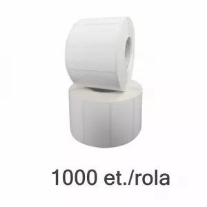 ZINTA Role etichete PE autodistructibile albe 75x57mm, 1000 et./rola - 75X57X1000-PESEC