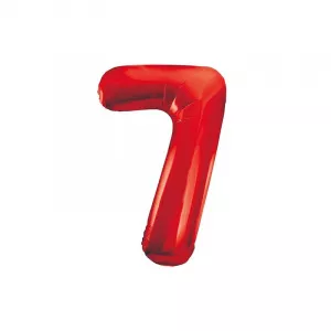Pegaso Balon Folie Cifra 7 Rosu, 86 cm PB 0997
