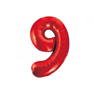 Pegaso Balon Folie Cifra 9 Rosu, 86 cm PB 0999