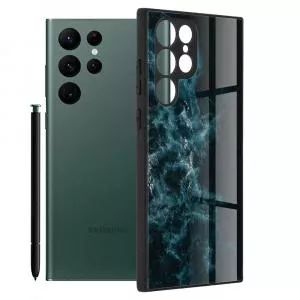 Techsuit Samsung Galaxy S22 Ultra 5G - Glaze Series - Blue Nebula