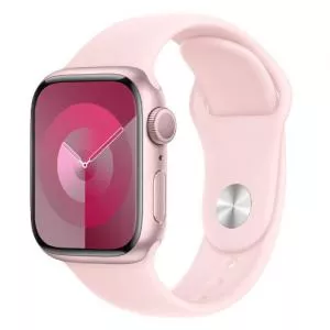 Apple Watch Series 9 GPS + Cellular 41mm Pink Aluminium Case with Light Pink Sport Band S/M