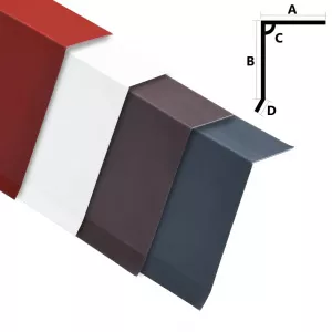 vidaXL Plăci bordură acoperiș în L, 5 buc., alb, 170 cm, aluminiu 145153