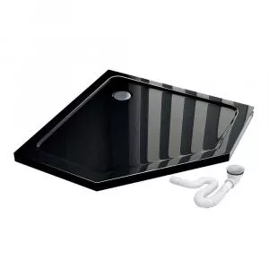 Rea Cadita dus pentagonala Diamond 90x90 negru