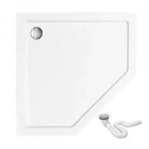 Rea Cadita dus pentagonala Diamond 90x90 alb