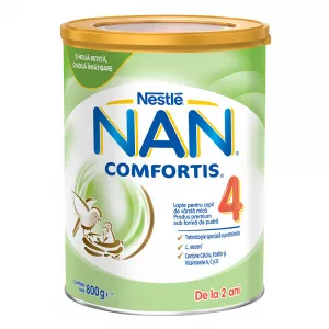 Nestle Lapte praf Nan 4 Comfortis, incepand de la 2 ani, 800g