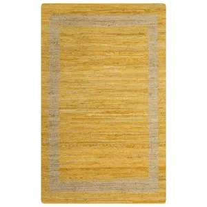 vidaXL Covor manual, galben, 160 x 230 cm, iută