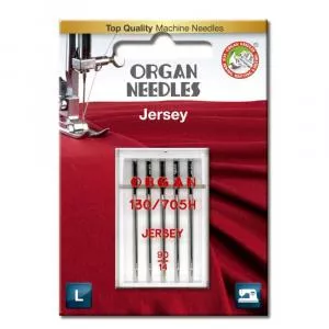 Organ Needle Set 5 ace de cusut, finete 90, Jersey