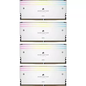 Corsair DOMINATOR® TITANIUM RGB 64GB (4x16GB) DDR5 DRAM 6000MT/s CL36 Intel XMP Memory Kit — White CMP64GX5M4B6000C36W
