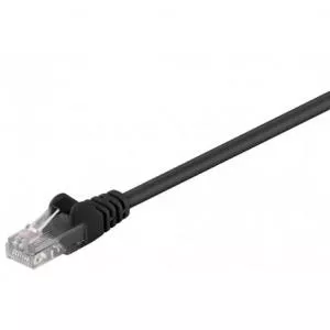 Goobay Cablu UTP Cat5e Mufat 0.25m Patch Cord, Negru