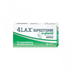 Solacium Pharma 4LAX SUPOZITOARE CU GLICERINA ADULTI 2350MG*12SUP