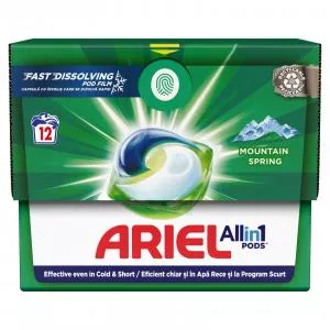Ariel Detergent Capsule All in 1 PODS, 12 buc, Mountain Spring